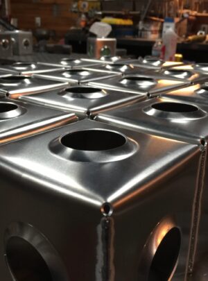 Hot Rod aluminum tissue box cover.