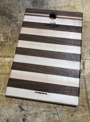Walnut and Maple Cutting board. 9″x14″ One of One