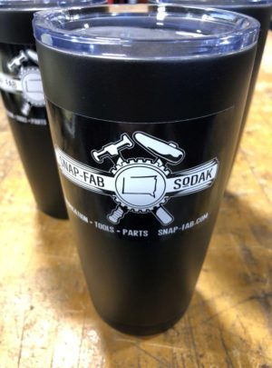 Snap Fab logo medium black insulated tumbler